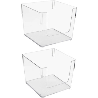 Open Square Storage Bins Set, 2 Pieces
