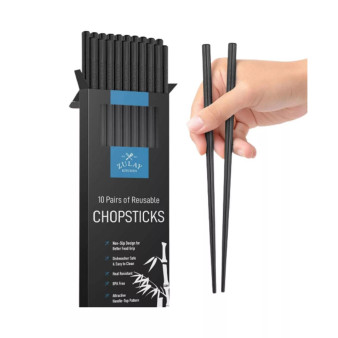 10 Pairs Premium Japanese Chopsticks Reusable & Durable Design