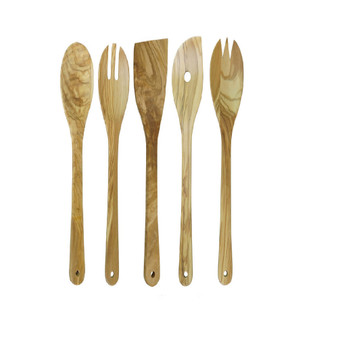 Olive Wood Utensils Set, 6 Piece
