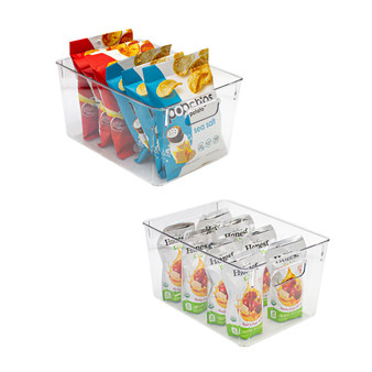 Big Square Fridge Bin with Handles, Pack of 2