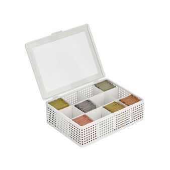 Metal 12 Compartment Tea Bag Organizer