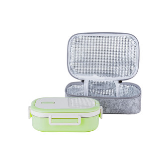 22OZ Leakproof Lunch Box With Insulated Lunch Bag, Green