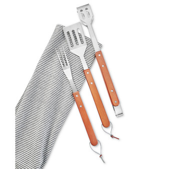 Farm Fresh BBQ 3 Piece Wood Tool Set, Created for Macy's