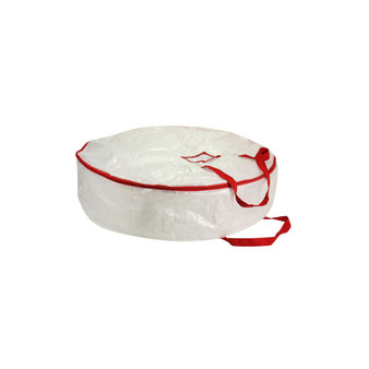 24" Wreath Bag Red Trim