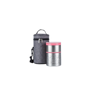 32OZ Vacuum Insulated Stackable Lunch Box With Lunch Bag, Pink