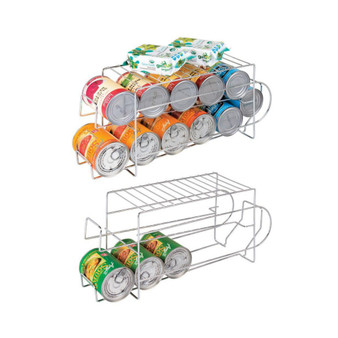 Metal 2-Tier Pop/Soda and Food Can Storage Dispenser