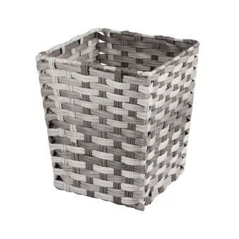 Woven Square Trash Can Wastebasket, Garbage Container Bin