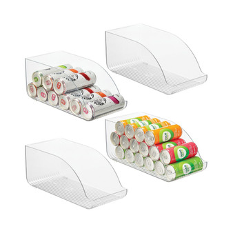 Plastic Kitchen Pantry Organizer for Tall Skinny Cans - 4 Pack