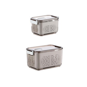 2-Pack Multi-Functional Produce Saver Containers, Brown