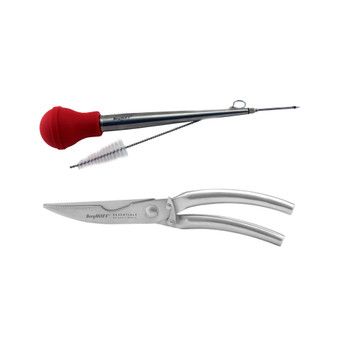 Poultry 3 Piece Set: Baster, Injector Shears