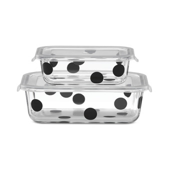 All In Good Taste Deco Dot 2-Container Storage Set
