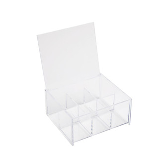 Tea Bag Pantry Storage Organizer with Lid and 6 Compartments