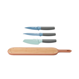 Leo Collection 4-Pc. Cutlery & Cutting Board Set