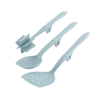 Sky Blue Tools and Gadgets Lazy Chop and Stir, Flexi Turner, and Scraping Spoon Set