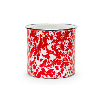 Red Swirl Enamelware Collection Utensil Holder