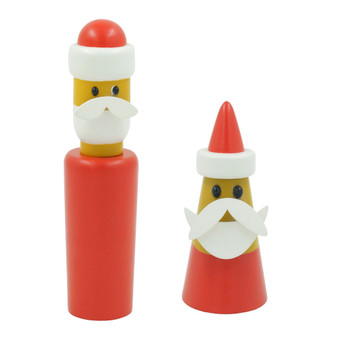 Rubber Wood Santa Claus Salt and Pepper Mill 2-Pc. Set