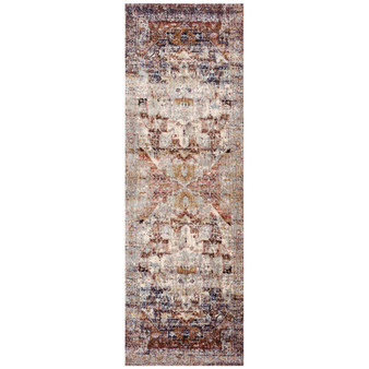 Anastasia AF-08 Slate/Multi 2'7" x 12' Runner Area Rug