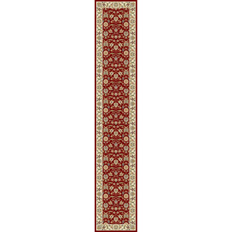 Lyndhurst Red and Ivory 2'3" x 18' Runner Area Rug