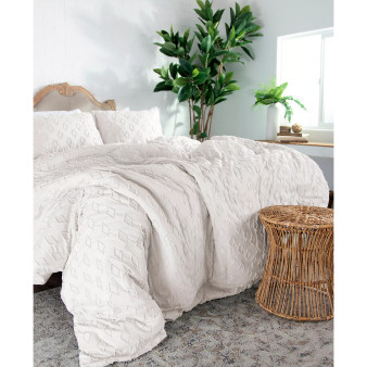 Gemma 2 Piece Textured Duvet Cover and Sham Set, Twin/Twin XL
