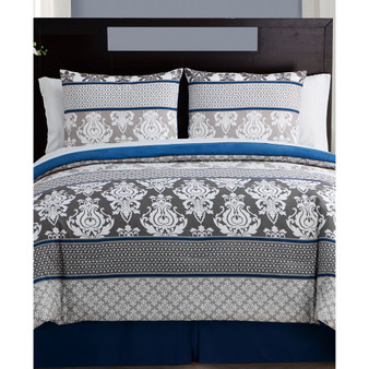 Beckham 8-Pc. Damask Full Comforter Set