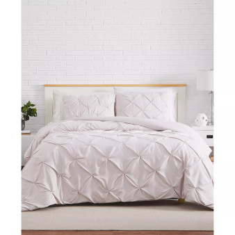 Pintuck 2 Piece Duvet Cover and Sham Set, Twin/Twin XL