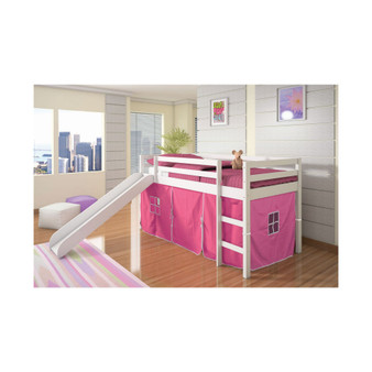 Twin Tent Loft Bed with Slide