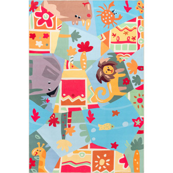 Aurora Paxton Washable Kids Zoo Nursery or Playroom 8' x 10' Area Rug