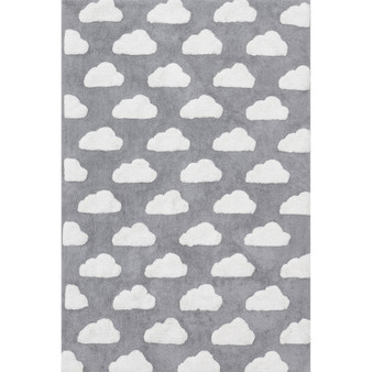Discovery Raised Cloud Kids Washable 4' x 6' Area Rug