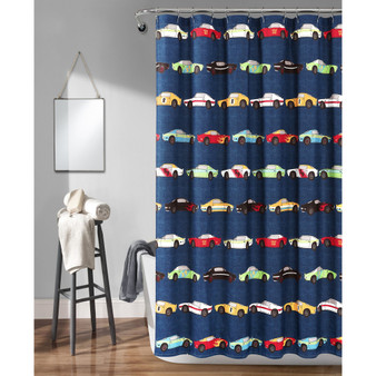 Race Cars 72" x 72" Shower Curtain