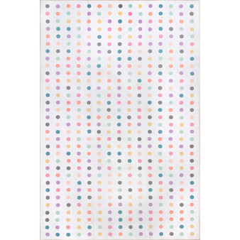 Aurora Larissa Washable Kids Polka Dot 4' x 6' Area Rug