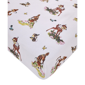 Vintage-Like Bambi Fitted Crib Sheet
