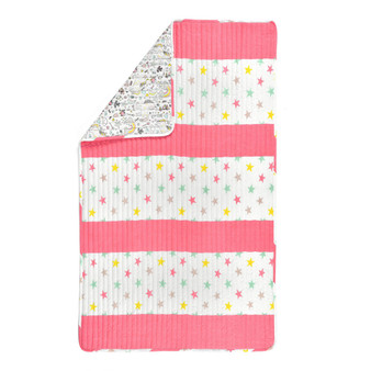 Unicorn Heart Rainbow Single Organic Cotton Quilt