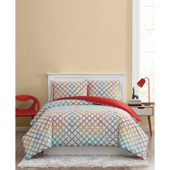 Happy Plaid 2 Piece Comforter Set, Twin