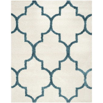 Shag Kids Ivory and Blue 8' x 10' Area Rug