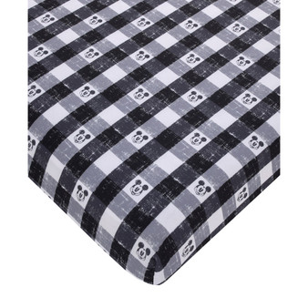 Mickey Mouse Plaid Mini Crib Sheet