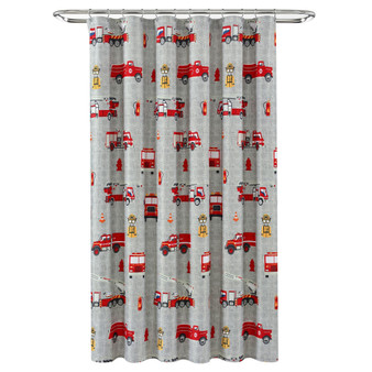 Make A Wish Fire Truck Shower Curtain by Lush Decor, 72" x 72"
