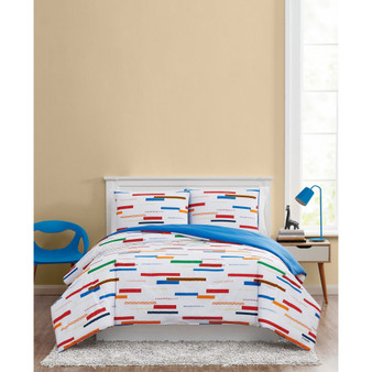 Serpentine Stripe 2 Piece Comforter Set, Twin