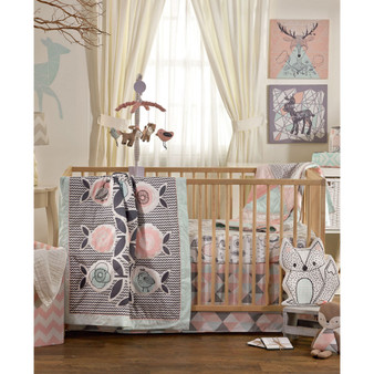 Sparrow - 4 Piece Crib Bedding Set