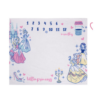 Princess Soft Milestone Baby Blanket Set, 2 Piece