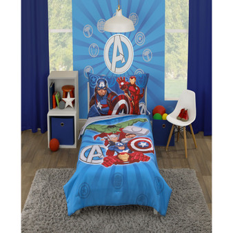 Avengers Team 4 Piece Toddler Bed Set