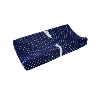 Star Print Plush Velboa Changing Pad Cover