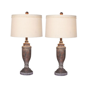 Resin Table Lamps, Set of 2