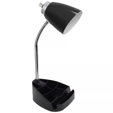 Limelight's Gooseneck Organizer Desk Lamp with iPad Tablet Stand Book Holder and Charging Outlet