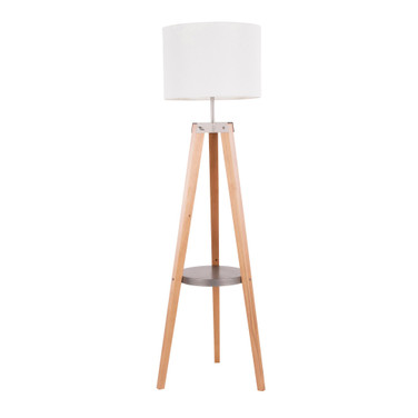 Compass Floor Lamp with Shelf
