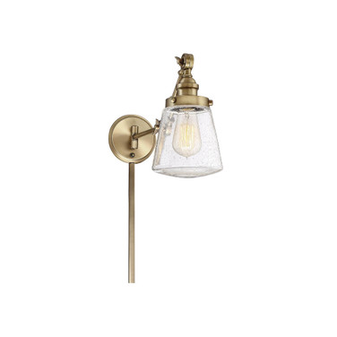 1-Light Wall Sconce In Natural Brass