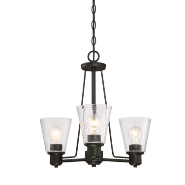 Printers Row 3 Light Chandelier
