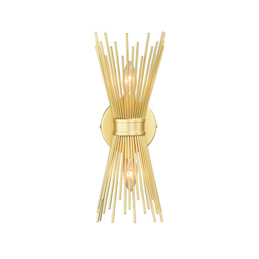 Nikko Gold-Tone Mid-Century Modern Wall Sconce Light