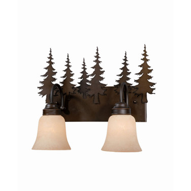 Yosemite 2 Light Rustic Tree Vanity Light