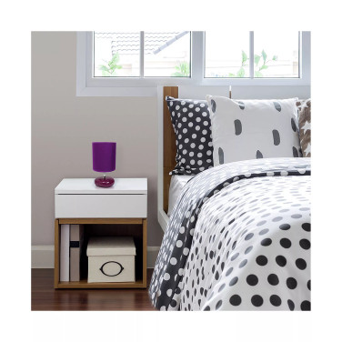 Simple Designs Stonies Small Stone Look Table Bedside Lamp