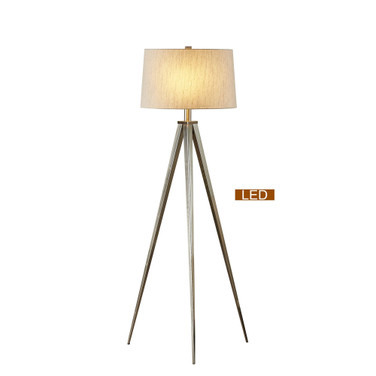 Hollywood 63" LED Tripod Floor Lamp with Dimmer